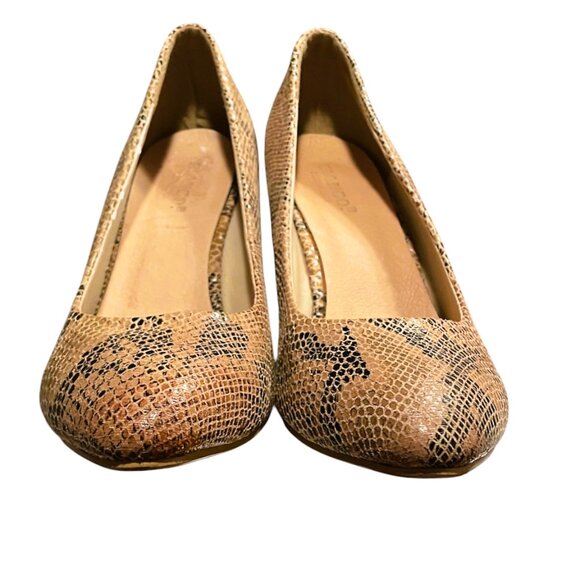 Bianco Snake Print Leather Heels - Picture 4 of 7